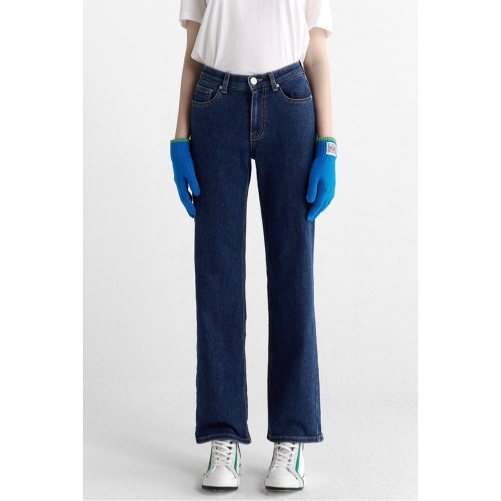 MaLoupe Women’s High Raised Cropped Wide Denim - Dark Indigo (Size: 26)